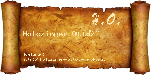 Holczinger Ottó névjegykártya